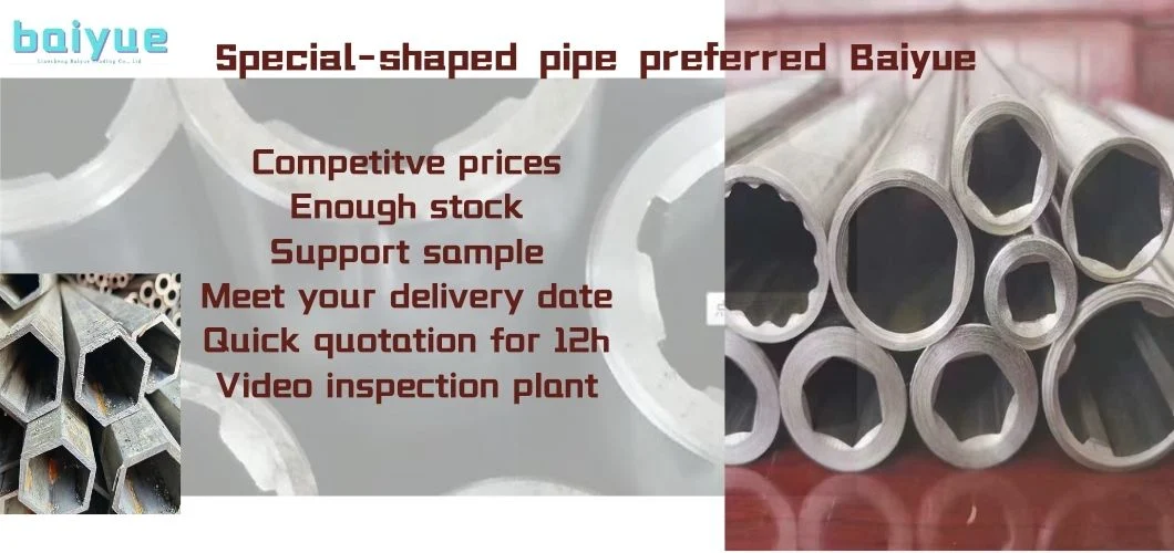 En 10219 ASTM A500, AS/NZS1163, GB/T 6728 Special-Shaped Steel Pipe Top Quality From China Special Shape Hexagonal Inner Round Steel Pipe